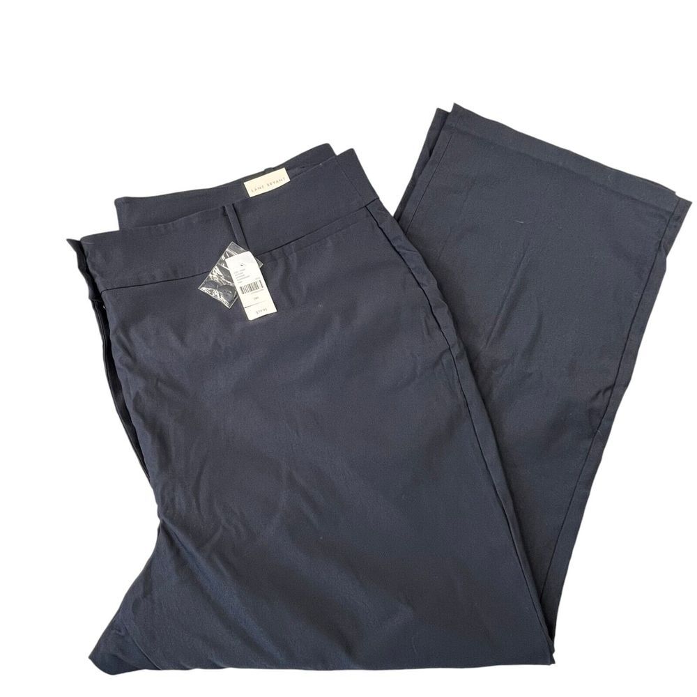 Lane Bryant Womens Pants Size 28 Navy Blue Short 4 Season High Rise Boot Cut $80